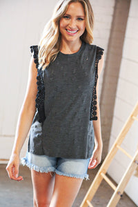 The Midnight Shift Lace-Trim Top