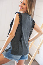 Load image into Gallery viewer, The Midnight Shift Lace-Trim Top
