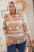 Load image into Gallery viewer, Flakes and Flurries Embrodiered Geo-Print Hoodie
