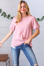 Load image into Gallery viewer, The Blush is Beautiful Puff-Sleeve Sweater Top
