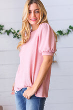 Load image into Gallery viewer, The Blush is Beautiful Puff-Sleeve Sweater Top
