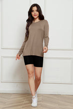 Load image into Gallery viewer, Basic Everyday Round Neck Long Sleeve Top  (multiple color options)
