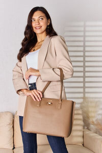 Katie Vegan Leather Office Tote Bag (multiple color options)