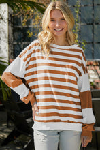 Load image into Gallery viewer, Playful Parallel Striped Dropped Shoulder Sweatshirt  (2 color options)
