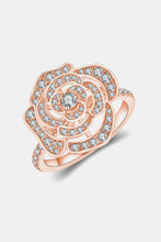 Load image into Gallery viewer, Floral Radiance 3.4 Carat Moissanite Flower Shape Ring (silver, rose gold, or gold)
