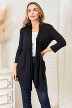 Load image into Gallery viewer, Cozy &amp; Comfortable Open Front Cardigan in Black
