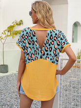 Load image into Gallery viewer, Leopard Love Waffle-Knit Short Sleeve Top (multiple color options)
