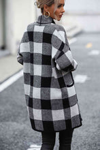 Load image into Gallery viewer, Chalet Chic Plaid Dropped Shoulder Cardigan with Pocket (multiple color options)
