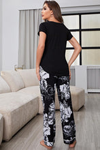 Load image into Gallery viewer, Sleep On It V-Neck Top and Floral Pants Pajamas

