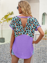 Load image into Gallery viewer, Leopard Love Waffle-Knit Short Sleeve Top (multiple color options)
