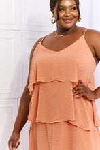 Load image into Gallery viewer, By The River Cascade Ruffle Style Cami Dress in Sherbet
