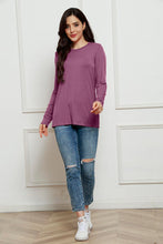 Load image into Gallery viewer, Basic Everyday Round Neck Long Sleeve Top  (multiple color options)
