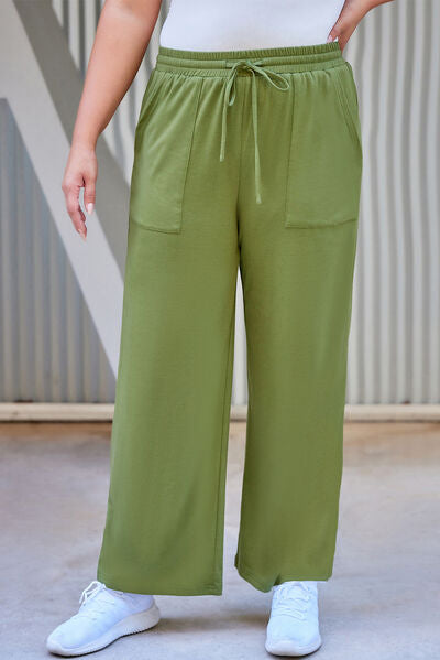 Cozy Habits Drawstring Straight Pants with Pockets (2 color options)