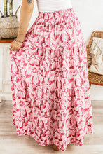 Load image into Gallery viewer, Wanderlust Printed Smocked Waist Maxi Skirt
