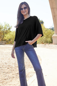 Carefree Classic Round Neck Drop Shoulder T-Shirt (multiple color options)