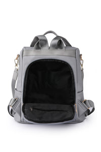 Refined Harmony  Pom-Pom Zipper Backpack
