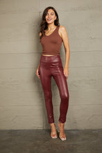 Load image into Gallery viewer, Sleek and Chic Vegan Leather High Waist  Straight Pants (2 color options)
