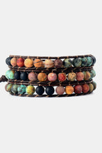 Load image into Gallery viewer, Handcrafted Triple Layer Beaded Agate Bracelet
