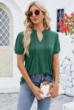 Load image into Gallery viewer, Notched Short Sleeve Top (multiple color options)
