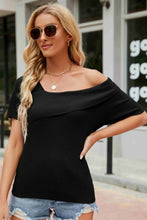 Load image into Gallery viewer, Pleasant Surprise Asymmetrical Neck Rib-Knit Top (multiple color options)
