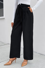 Load image into Gallery viewer, City Chic High Waist Ruched Tie Front Wide Leg Pants
