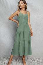 Load image into Gallery viewer, Soundtrack To Summer V-Neck Sleeveless Spaghetti Straps Midi Dress
