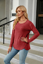 Load image into Gallery viewer, Timeless Ease Round Neck Long Sleeve Top (multiple color options)
