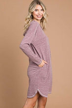 Load image into Gallery viewer, Woke Up Like This Hooded Long Sleeve Sweater Dress
