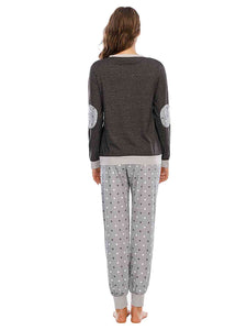 Playful Pair Long Sleeve Top and Polka Dot Pajama Pants Set (multiple color options)