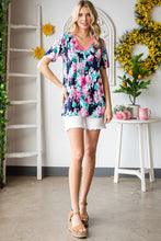 Load image into Gallery viewer, Floral V-Neck Short Sleeve Top
