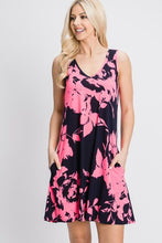 Load image into Gallery viewer, Best of Me Floral V-Neck Tank Dress with Pockets
