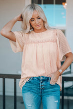 Load image into Gallery viewer, Dainty Delight Flutter Sheer Sleeves Babydoll Top (multiple color options)
