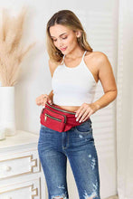 Load image into Gallery viewer, Triple Pocket Nylon Fanny Pack
