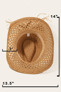 Cowrie Shell Beaded String Straw Hat