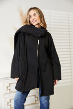 Load image into Gallery viewer, Rise and Conquer Open Front Cardigan with Scarf Design
