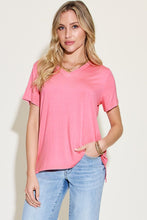 Load image into Gallery viewer, Everyday Basic V-Neck High-Low T-Shirt (multiple color options)
