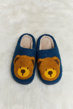 Load image into Gallery viewer, Teddy Bear Print Plush Slide Slippers (multiple color options)
