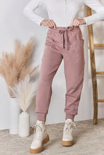 Load image into Gallery viewer, Leisure in Luxe Drawstring Pocketed Joggers
