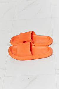 Sliding Into Comfort Open Toe Slide in Orange