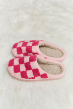 Load image into Gallery viewer, Checkered Print Plush Slide Slippers (multiple color options)
