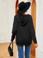 Load image into Gallery viewer, Everyday Ease Lace-Up Long Sleeve Hoodie (multiple color options)
