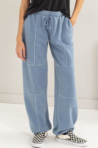 In The Groove Stitched Design Drawstring Sweatpants
