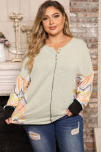 Load image into Gallery viewer, Kindness is Key Exposed Seam Print Long Sleeve Top
