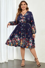 Load image into Gallery viewer, Call Me Lovely Floral Tie Waist Long Sleeve Dress
