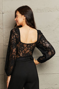 Allure in Attire Lace Long Sleeve Bodysuit