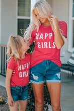 Load image into Gallery viewer, Happy Girls Graphic Short Sleeve T-Shirt - Girls

