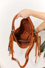 Load image into Gallery viewer, The Dessert Drifter Vegan Leather Fringe Detail Shoulder Bag (2 color options)
