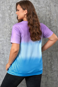 All In Stride Gradient Color Block Tee Shirt
