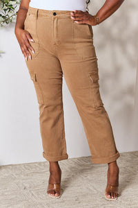 Athena High Waist Straight Jeans with Pockets by Risen