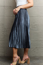 Load image into Gallery viewer, Whimsy Waltz Accordion Pleated Flowy Midi Skirt in Cloudy Blue
